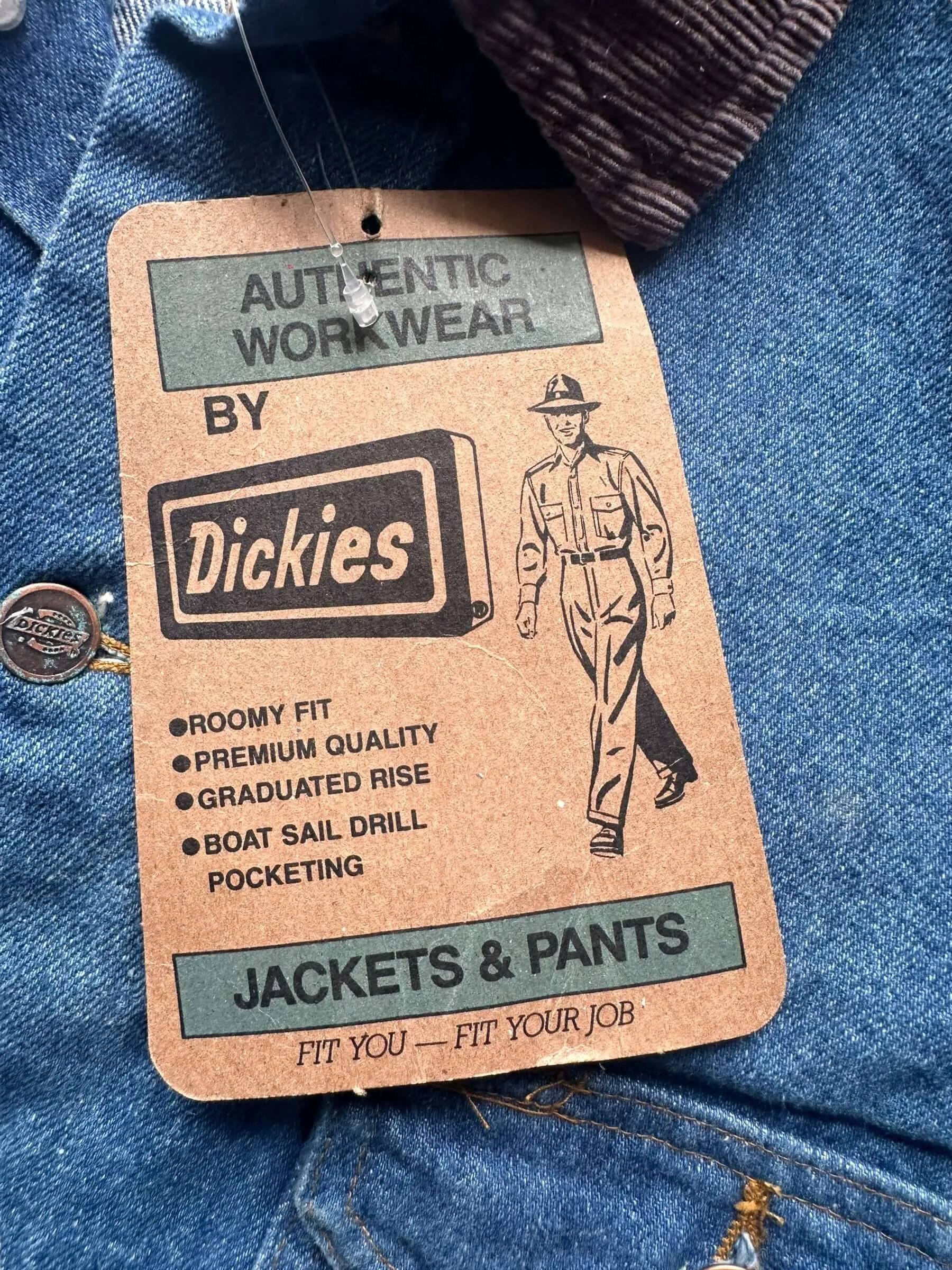 Vintage Deadstock Dickies Denim Chore Coat SZ M