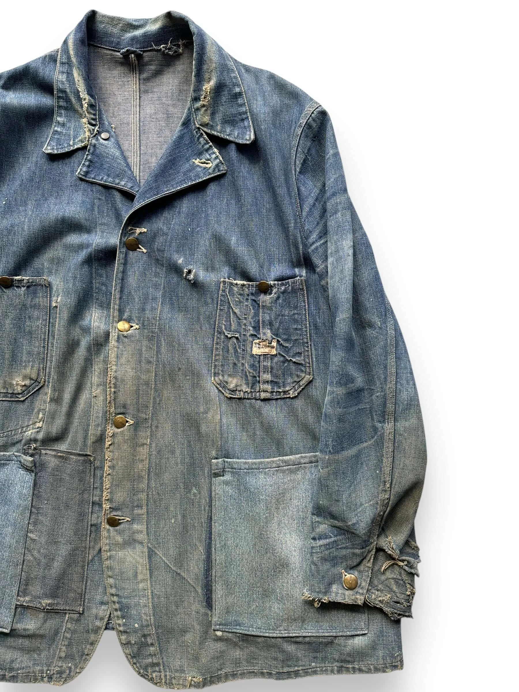 Vintage Hercules Denim Chore Coat w/ Added Pockets SZ XL