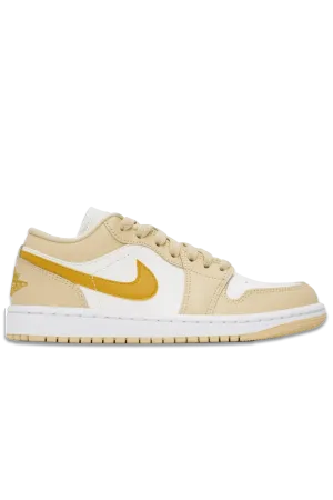 White & Orange Air Jordan 1 Low Sneakers