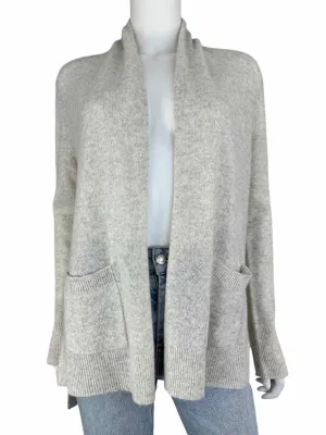 WHITE   WARREN Light Gray Cashmere Cardigan Size S