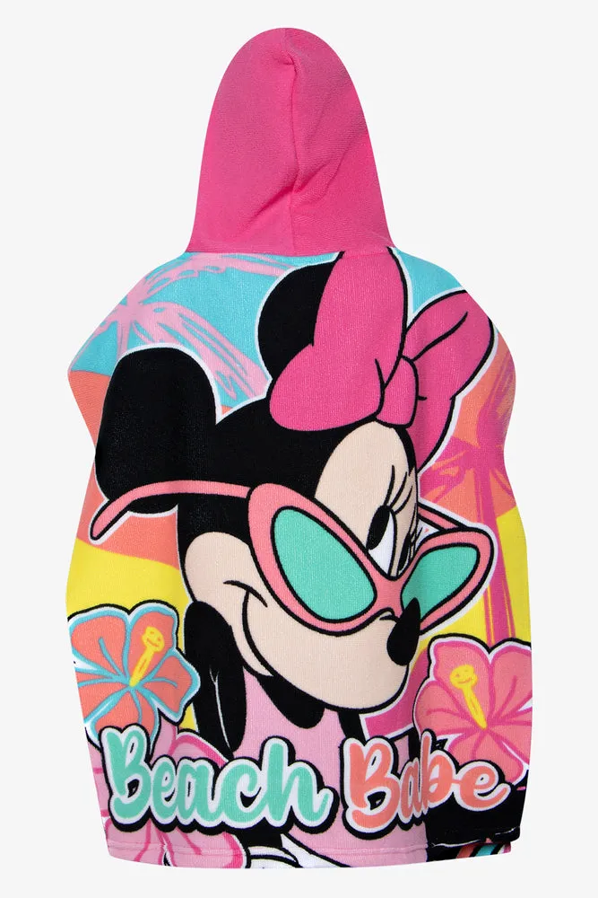 Wild Animals Girl Hooded Towel Pink