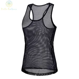 Women Black Match Mesh Sport Tank Top Running Fitness Yoga Gym Vest Summer Sleeveless