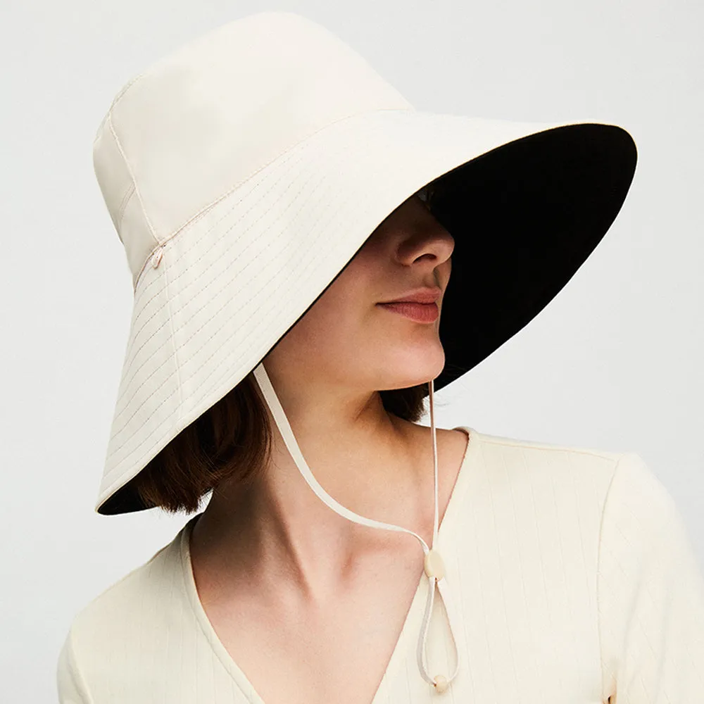 Women's Large Brim Bucket Hat Reversible Sun Cap UPF50  Waterproof
