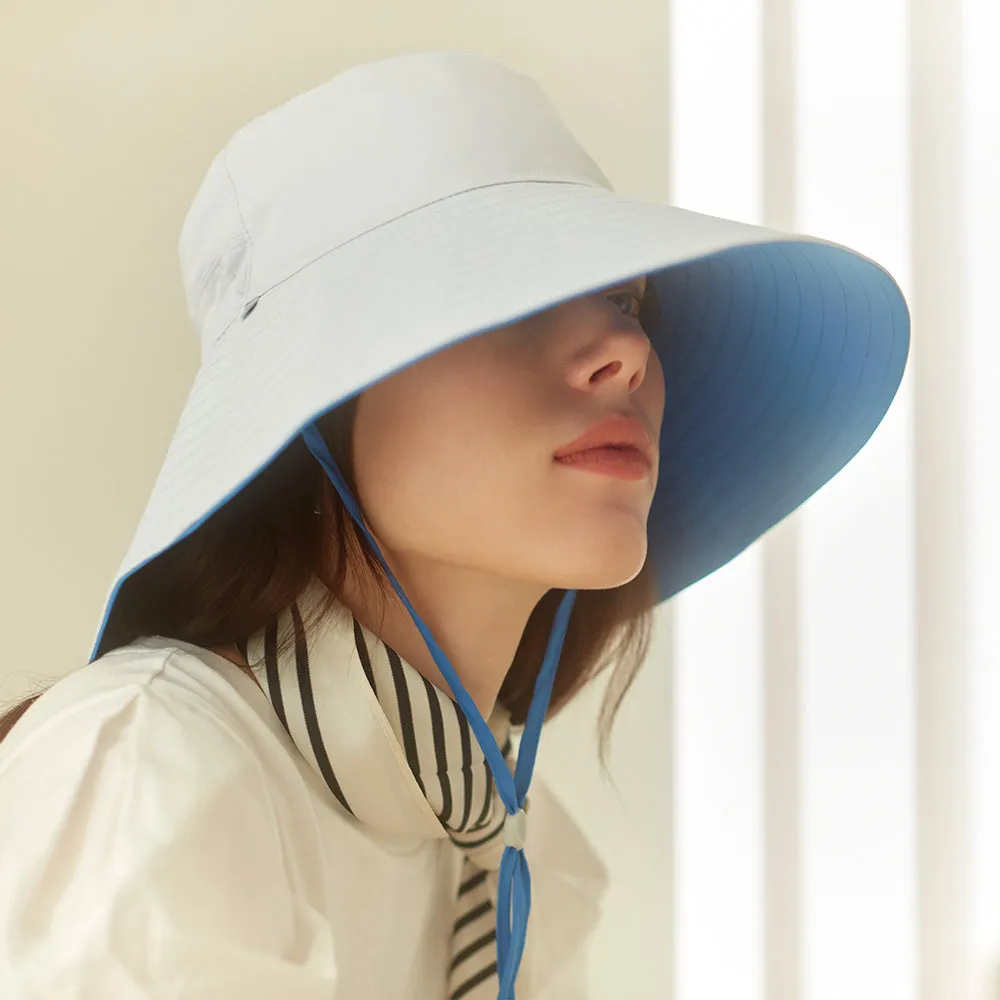 Women's Large Brim Bucket Hat Reversible Sun Cap UPF50  Waterproof