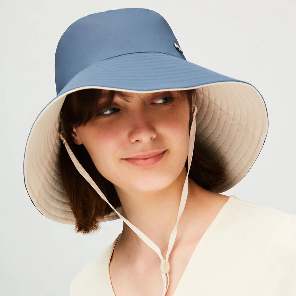 Women's Large Brim Bucket Hat Reversible Sun Cap UPF50  Waterproof