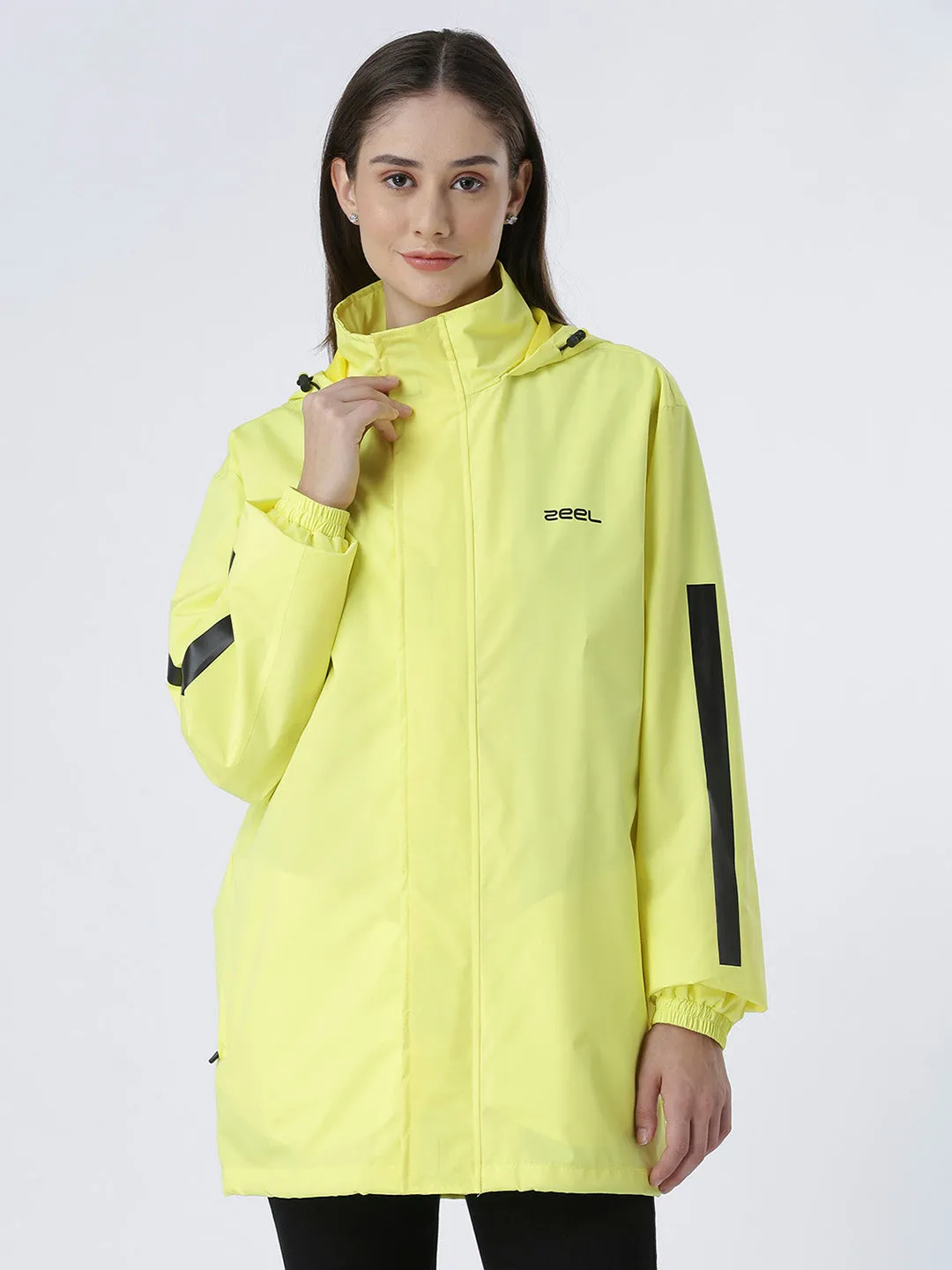 Zeel Unisex Neon Yellow Rain Jacket