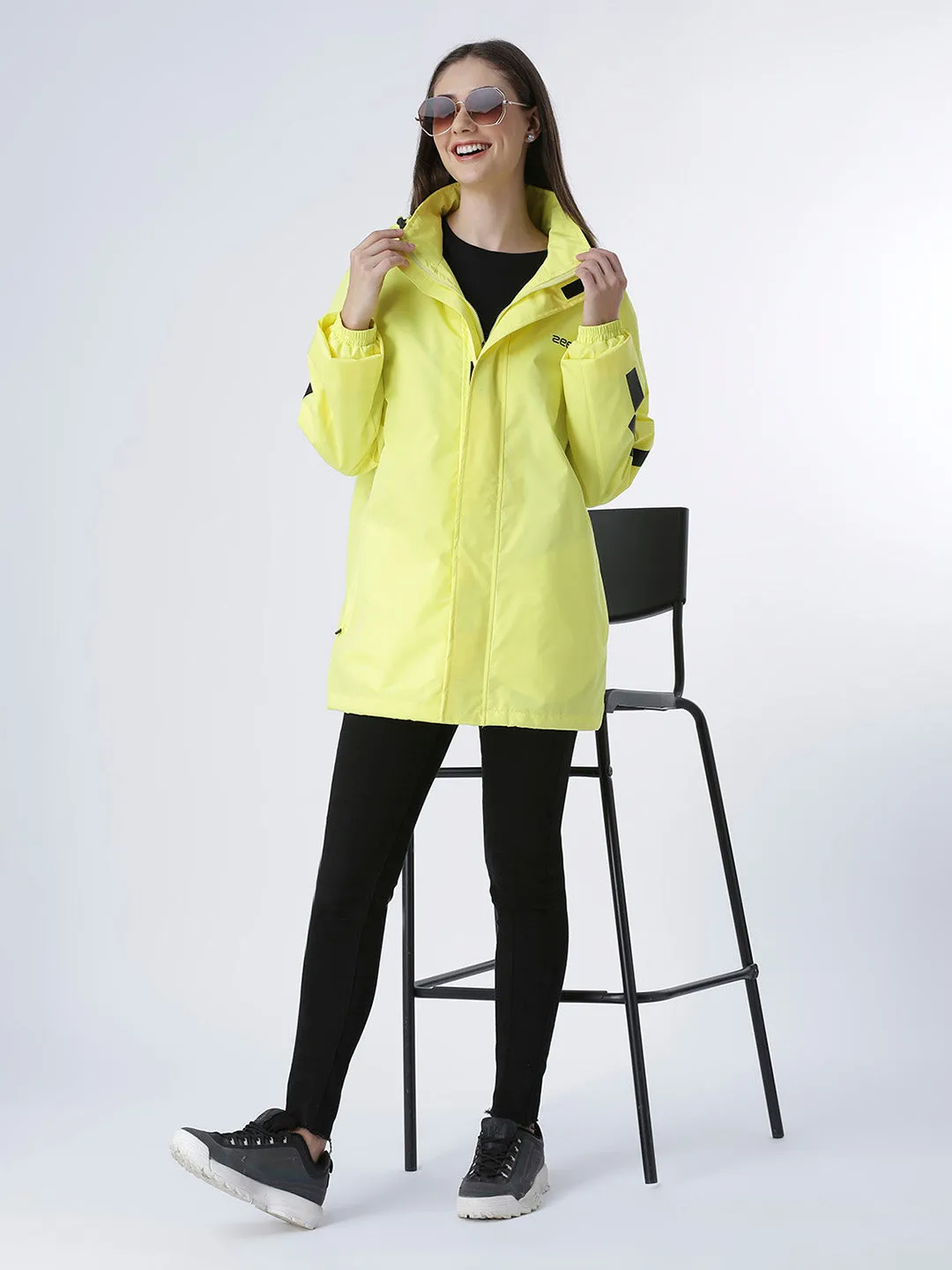 Zeel Unisex Neon Yellow Rain Jacket
