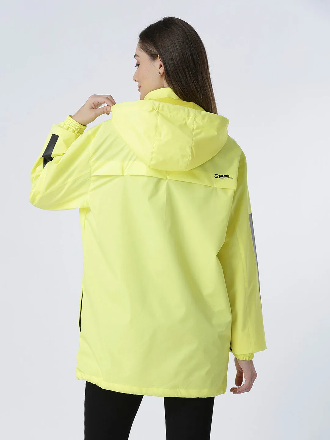 Zeel Unisex Neon Yellow Rain Jacket